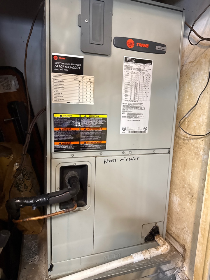 Trane XL14i heat pump furnace heating & AC air conditioning system replacement installation Shady Side Maryland 20764