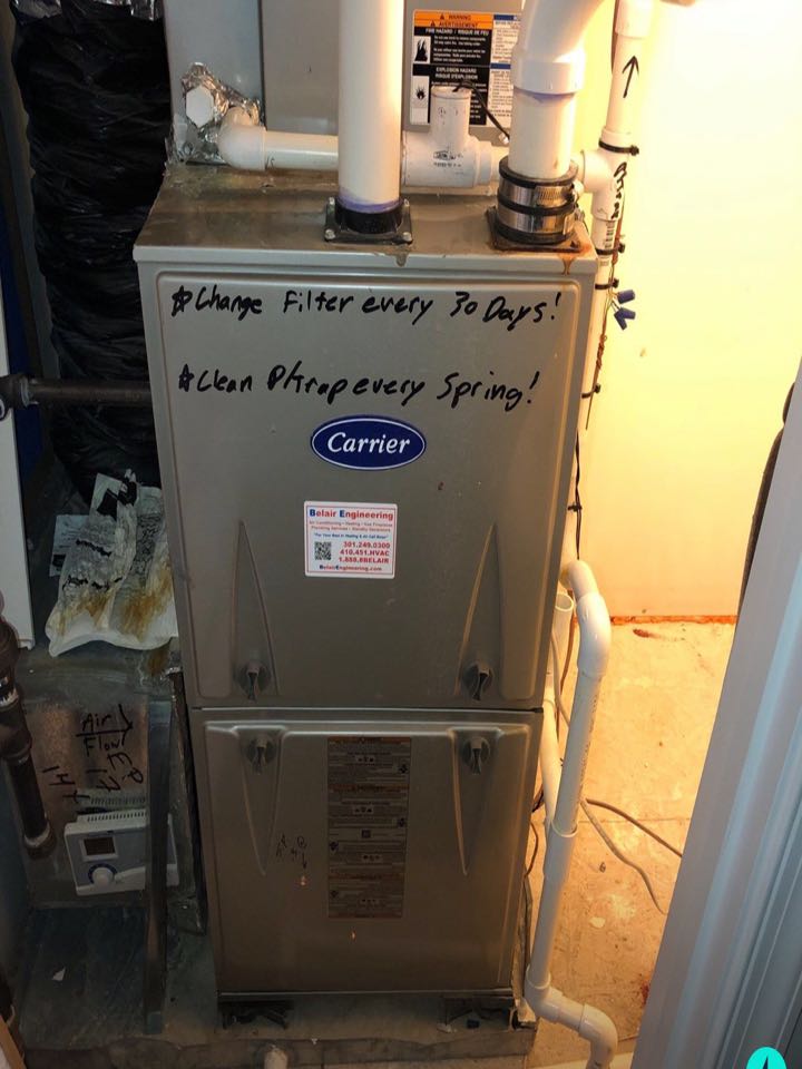 Carrier Performance Boost 90 gas furnace heating & AC air conditioning system replacement installation Annapolis Maryland 21403

 
