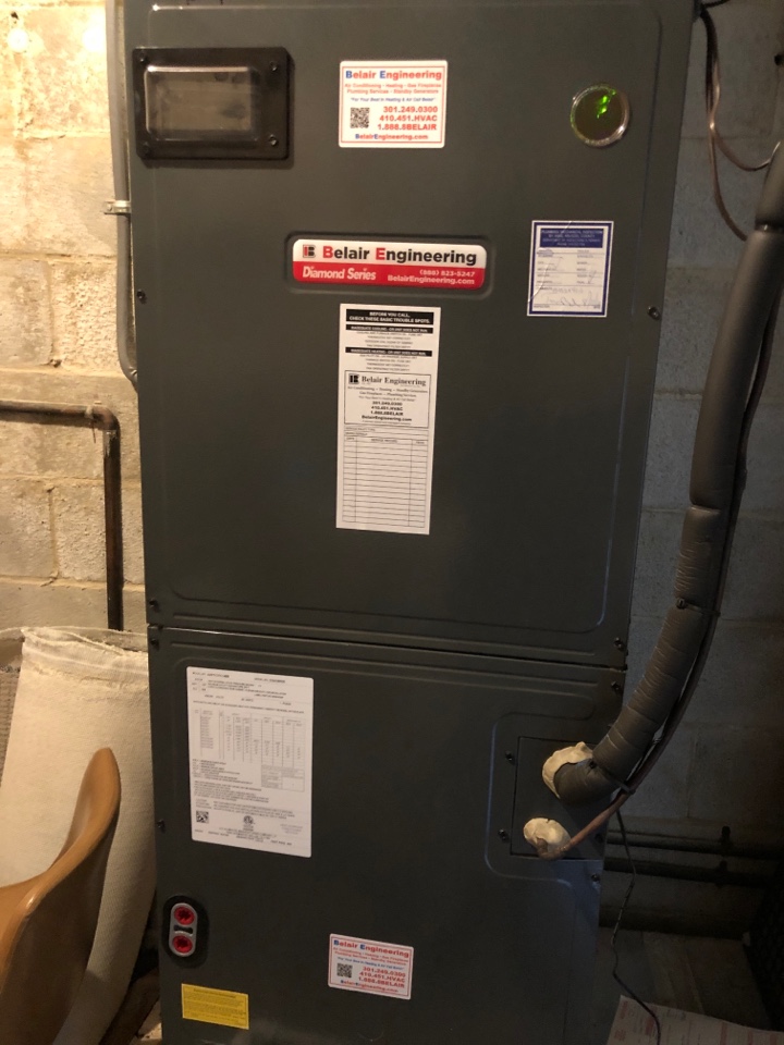 Goodman AirEase heat pump furnace heating & AC air conditioning system replacement installation Annapolis Maryland 21401