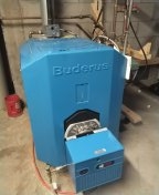 Southwick, MA - cleaned and serviced a buderus forced hot water boiler with a reillo burner Southwick, MA - cleaned and serviced a buderus forced hot water boiler with a reillo burner