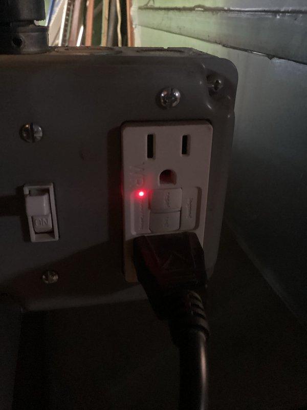 Responded to no heat complaint on a 3-year-old furnace still under warranty. Discovered thermostat was functioning correctly (set to 76° with "Heat On" displayed) but furnace wasn't activating. Determined GFCI outlet powering the furnace had tripped; reset the outlet which restored power and returned heating functionality to normal operation.