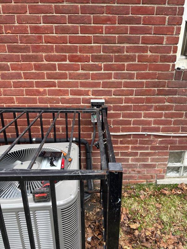 Responded to call back for newly installed 2-ton AC unit to address code violations. Corrected obstruction preventing AC disconnect from opening the required 90 degrees per NEC 110.26(a)(4)(3) and resolved issue with nearby GFCI receptacle that was continuously tripping, ensuring proper function according to manufacturer specifications as required by NEC 110.3(B).