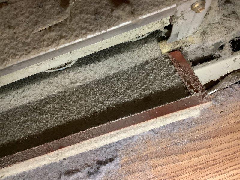 Inspected 15-year-old forced air furnace that was shutting down intermittently. Discovered significant frost buildup on interior components and coils, along with excessive dust accumulation in the ventilation system. Cleaned air ducts, removed frost buildup, and serviced system to restore proper operation.