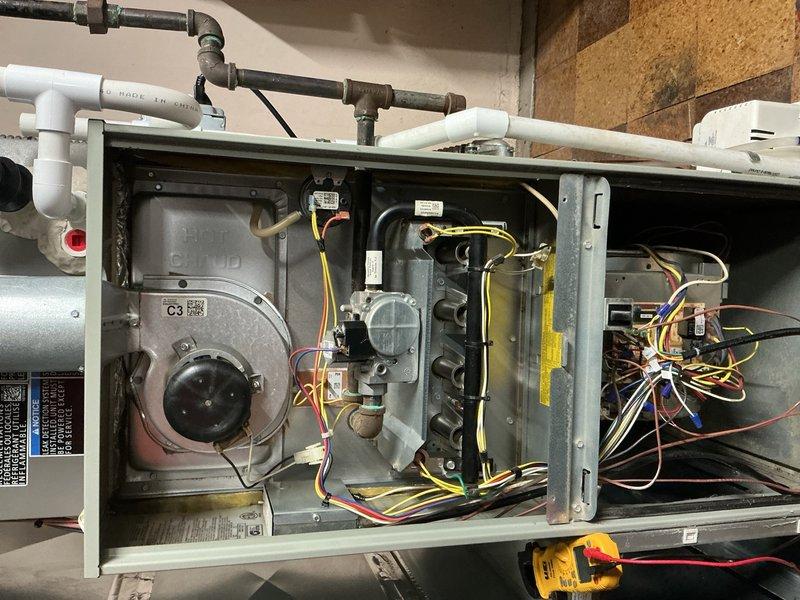 Performed annual furnace maintenance on properly functioning system covered under membership. Conducted comprehensive inspection of blower motor, gas valve assembly, electrical components, and ventilation system. All systems verified operational with no issues identified during the tune-up service.
