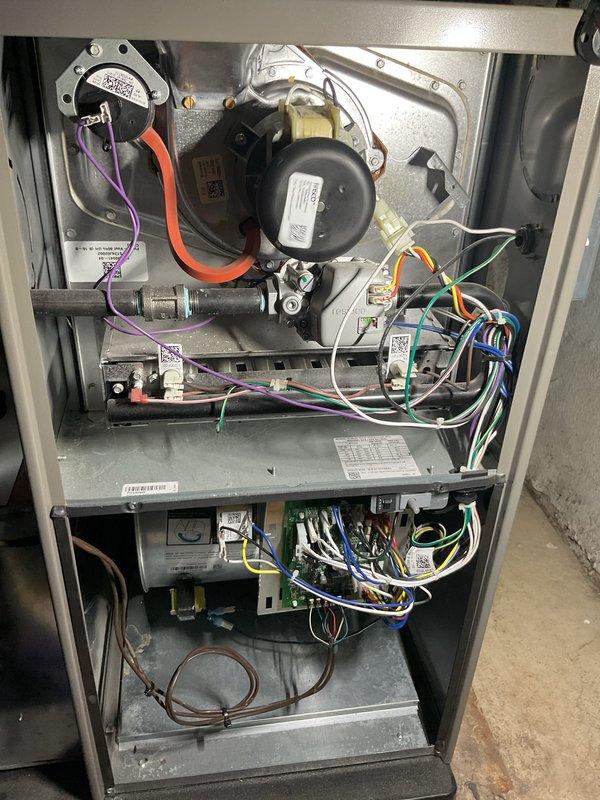 Completed annual furnace maintenance service as part of customer's membership agreement. Performed comprehensive inspection including electrical testing with clamp meter (reading 26.1 amps) and thorough examination of internal components including blower motor and electrical connections. System is operating within specifications with no issues identified.