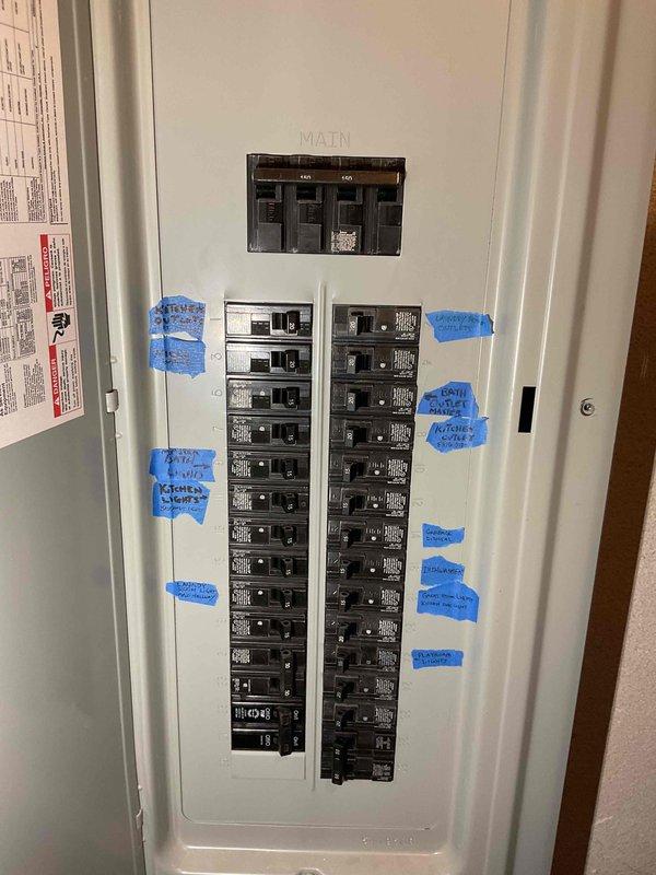 Completed comprehensive assessment of existing HVAC system for mid-large residence (2000-3000 sq.ft.) with natural gas/propane heating and cooling unit located in basement. Documented current installation including furnace/air handler with connected ductwork, associated electrical components, and examined electrical panel to verify proper circuit configuration for proposed system replacement.