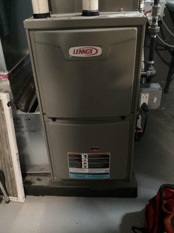 Performed diagnostic inspection on Lennox furnace that was experiencing intermittent GFI tripping. Conducted comprehensive system evaluation including electrical connections, safety controls, and ventilation components. Identified and corrected loose wiring connection at junction box that was causing random ground fault interruptions; system now functioning properly with no tripping issues during extended testing.