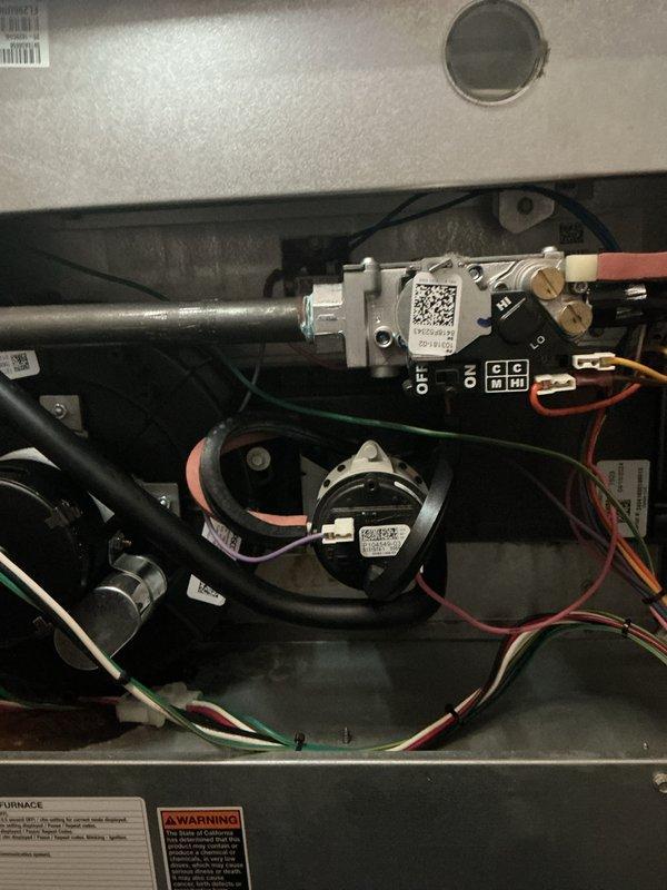 Performed annual preventive maintenance on customer's furnace system per maintenance agreement. Inspected all internal components including gas valve, pressure switch, and electrical connections, confirming proper operation. System is functioning normally with no issues identified; all safety controls verified and furnace left in operational condition.