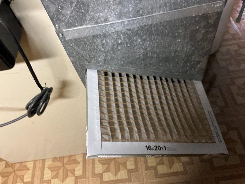 Completed annual ACM maintenance service including replacement of 16x20x1 air filter. Inspected and verified thermostat operation, which was set to hold at 59°F. System functioning within normal parameters.
