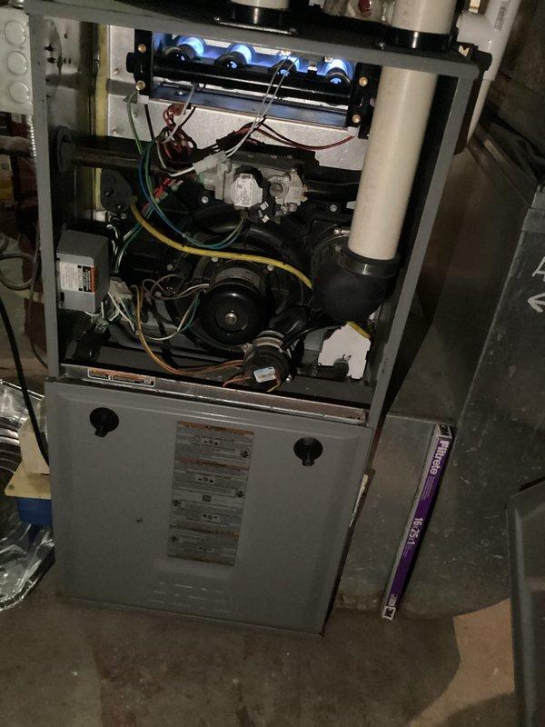 Completed annual heating maintenance service on HVAC system. Performed visual inspection of internal components including blower motor, heat exchanger, and electrical connections. System requires replacement of filters/pads as noted during service.