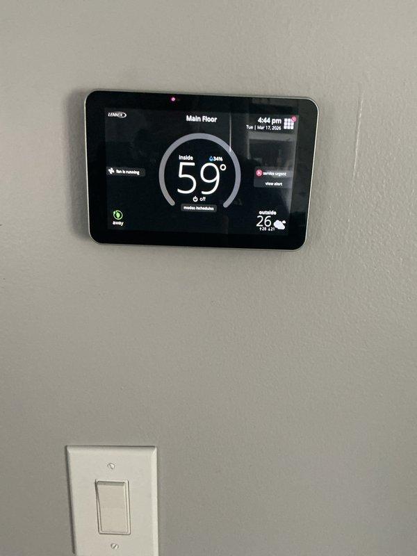 Responded to service call for Lennox furnace displaying iComfort alert code 272. Upon inspection of the 5-year-old forced air system, diagnosed and cleared the error code from the thermostat. Unit is functioning properly with normal operation restored.