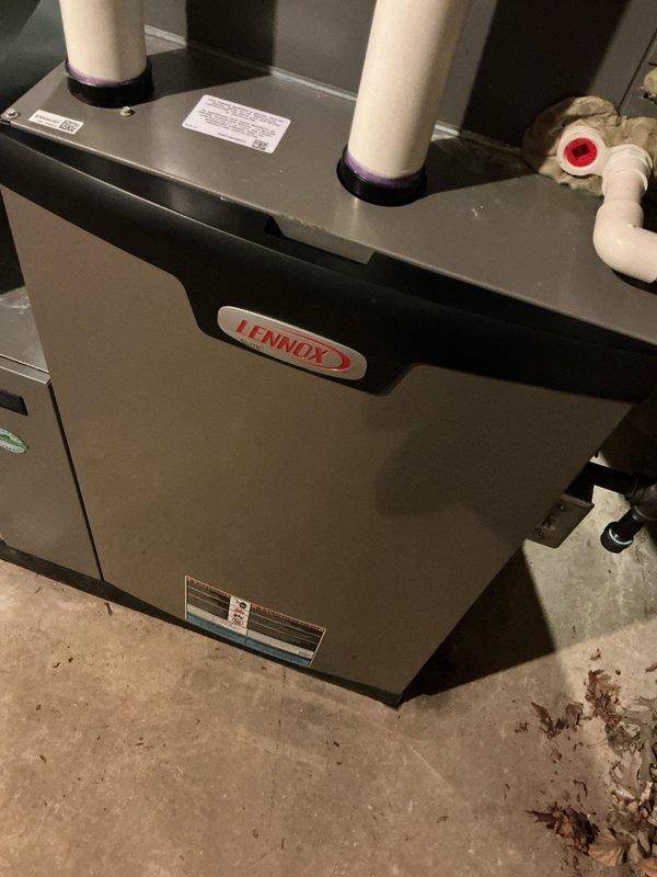 Responded to service call for Lennox furnace displaying iComfort alert code 272. Upon inspection of the 5-year-old forced air system, diagnosed and cleared the error code from the thermostat. Unit is functioning properly with normal operation restored.