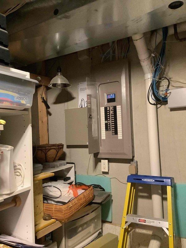 Conducted in-home estimate for a full house Generac generator installation. Inspected existing electrical panel in basement utility area to assess compatibility and necessary modifications for integration with standby power system. Documented current electrical configuration with photos for proper system sizing and installation planning.