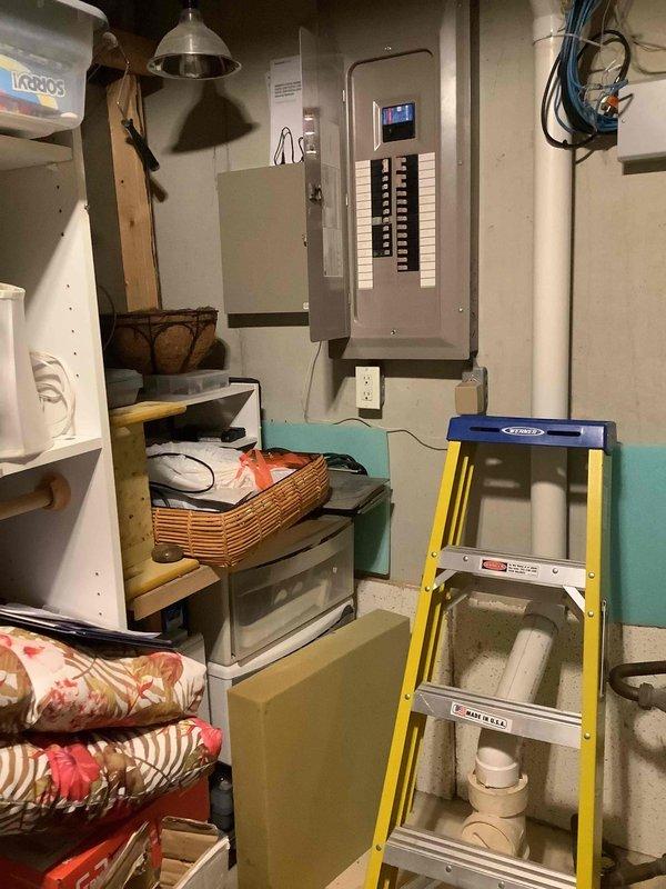 Conducted in-home estimate for a full house Generac generator installation. Inspected existing electrical panel in basement utility area to assess compatibility and necessary modifications for integration with standby power system. Documented current electrical configuration with photos for proper system sizing and installation planning.