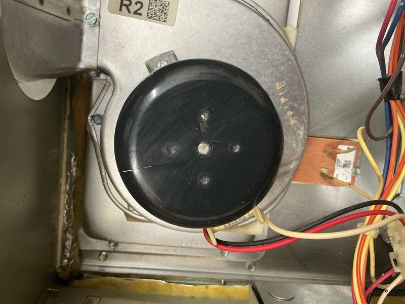 Performed annual maintenance on furnace system. Inspected and cleaned blower wheel assembly, verified proper operation of control board and electrical connections, and examined heat exchanger components. System is functioning correctly with no issues identified; next maintenance scheduled for 2025.