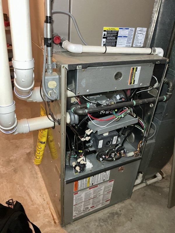 Responded to no-heat call on a residential forced air furnace system. Inspected the Honeywell Electronic Air Cleaner and replaced the dirty Filtrete 16x25 filter. Performed diagnostic on the furnace control board and electrical components, finding a failed limit switch which was preventing ignition. Replaced faulty limit switch, tested system operation through multiple heating cycles, and verified proper airflow and temperature rise.