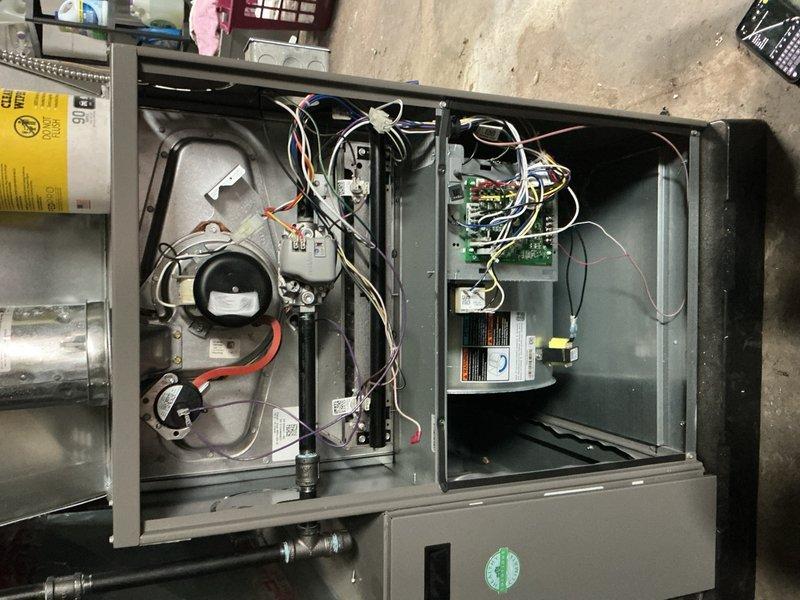 Performed complimentary annual furnace maintenance under customer's membership plan. Completed comprehensive tune-up on furnace system including inspection of blower motor assembly, electrical connections, and circuit board components. All systems functioning properly with no issues identified; unit is in good working condition with maintenance completed according to manufacturer specifications.