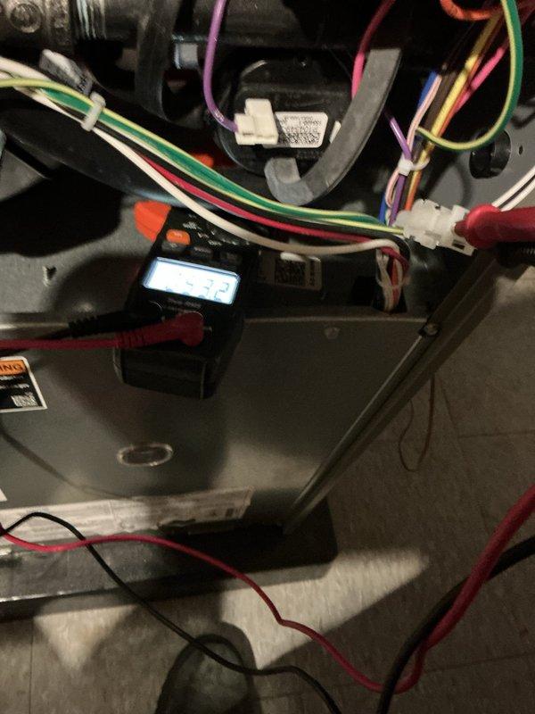 Performed annual heating maintenance on furnace per membership agreement. Checked system operation and verified thermostat functionality - currently set to 76°F indoor temperature with heating setpoint at 75°F. Conducted amperage testing with reading of 35.2 amps; all electrical connections and wiring in good condition. No issues found during inspection; system operating properly.