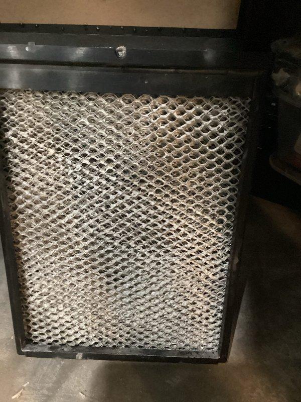 Performed annual furnace maintenance on a furnace that was functioning properly at time of service. Inspected blower motor assembly, flame sensor, and electrical connections, noting normal dust accumulation but no operational issues. Identified heavily soiled filter with significant discoloration requiring replacement to maintain system efficiency and proper airflow.