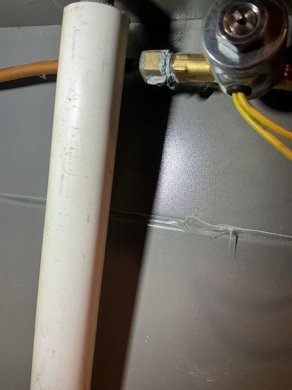 Diagnosed non-operational humidifier. Inspection revealed corrosion and mold growth on the evaporator coil along with deterioration around the water supply connection. Replaced damaged components and restored proper humidification function.