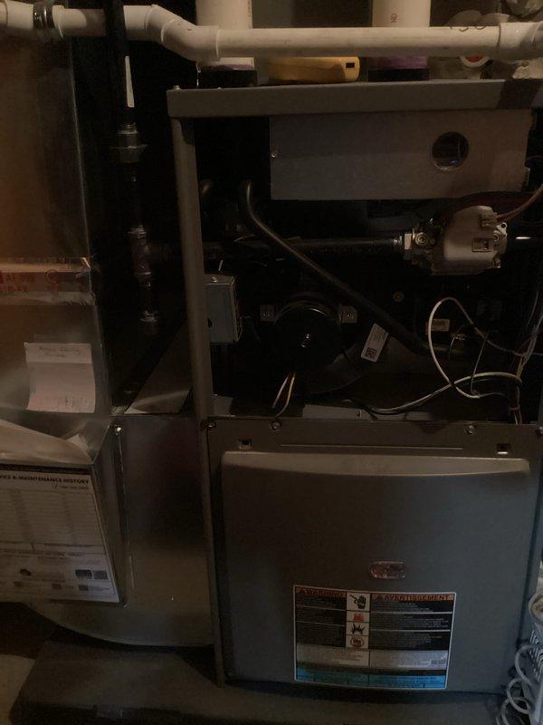 Performed annual furnace maintenance on residential unit with CM 2025. Inspected all components including motor, fan assembly, electrical connections, and ventilation system. Completed standard tune-up procedures ensuring proper operation and safety of the heating system.