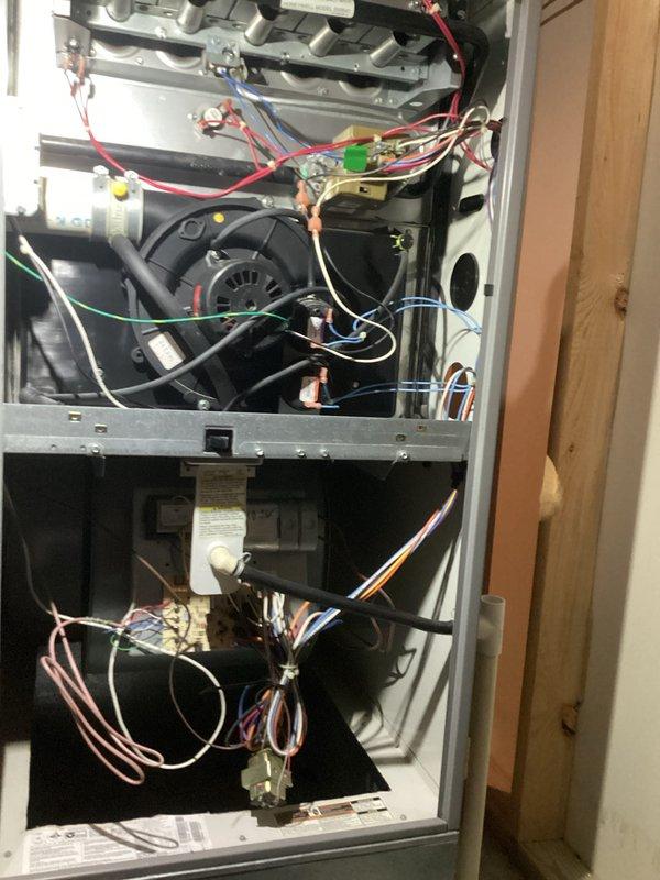 Performed annual furnace maintenance on a functioning HVAC system with membership coverage. Inspected electrical connections, blower motor assembly, heat exchanger, and control board components. System was found to be in good working condition with proper wiring configuration; all components cleaned and tested to ensure optimal performance for the upcoming heating season.