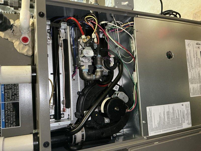 Performed annual furnace maintenance as part of Air Care Membership. Conducted comprehensive inspection of furnace components including blower motor assembly, control board, gas valve, and electrical connections. All systems tested and operating within manufacturer specifications; no issues identified requiring repair or replacement.