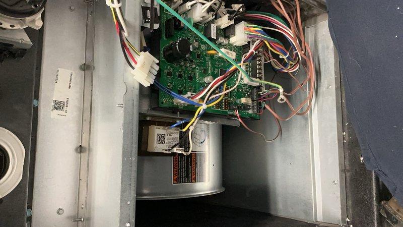 Performed complimentary maintenance on HVAC system. Inspected PCO Kit (PCO3S-16-16) and control board connections. Installed MERV 16 filter as approved one-time replacement due to previous system issues. Verified proper electrical connections and component functionality during service.