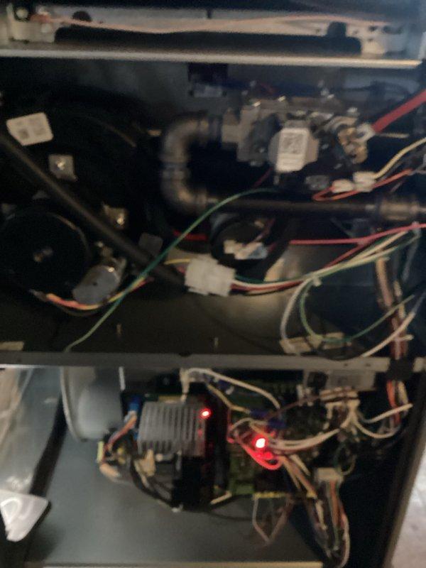 Performed annual heating maintenance on furnace as part of Air Care Membership. Conducted thorough inspection of system components including electrical connections, gas valve assembly, and circuit board functionality (verified indicator lights operational). Checked humidifier filter/pad and discussed recommended replacement schedule with customer. System is functioning properly with noise issue resolved through standard maintenance procedures.