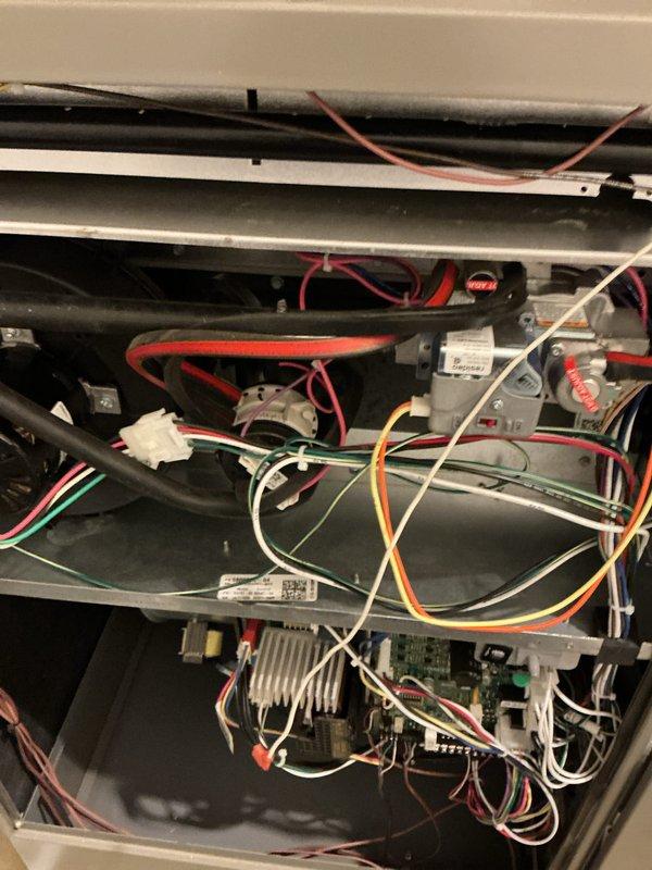 Performed annual furnace maintenance tune-up on 0-year-old system as scheduled. Inspected internal electrical components including control board connections, wiring integrity, and terminal connections. All components functioning properly with no issues identified; system left in optimal operating condition for the heating season.