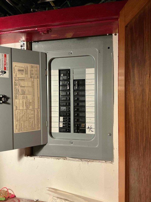 Performed comprehensive assessment of leaking water heater located in basement storage area. Evaluated electrical panel connections and inspected existing unit, which showed signs of failure requiring replacement. Documented current installation configuration including supply lines, drain connections, and electrical requirements to prepare accurate estimate for water heater replacement service.