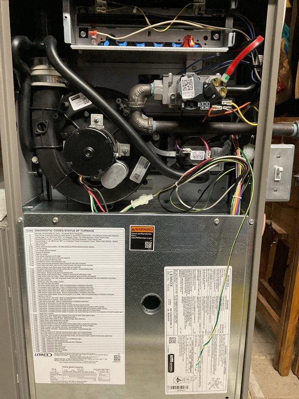 Performed ComfortGuard Maintenance Package service on a residential HVAC system. Completed comprehensive inspection of both the furnace and outdoor condensing unit, replaced standard filter and humidifier pad as requested. All components were functioning properly with no issues detected during the service visit.