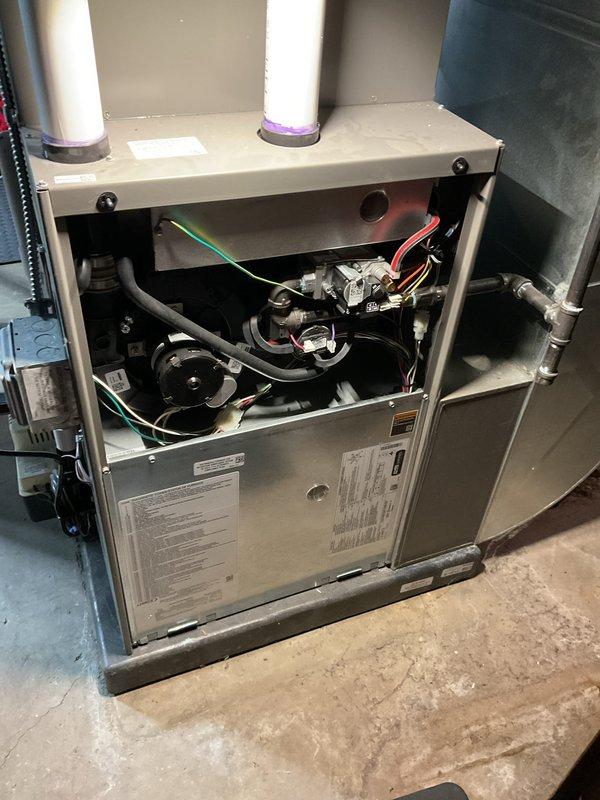 Performed annual furnace maintenance as part of customer's membership program. Conducted comprehensive inspection of furnace components including motor assembly, electrical connections, and ventilation system. All systems verified to be in normal working condition with no visible damage or anomalies detected.