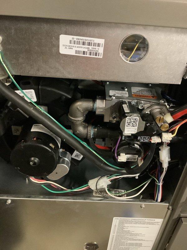 # HVAC Maintenance - AHM Service Report

Completed annual heating maintenance on a 10-year-old furnace as part of the customer's membership plan. Performed comprehensive inspection of all internal components including gas valve assembly, blower motor, electrical connections, and control mechanisms. Verified proper operation of pressure switch, tested all safety controls, and inspected wiring harnesses for signs of wear or damage. All colored wiring connections were secure with no evidence of overheating or corrosion. Examined gas valve fittings and connections for leaks, confirmed proper manifold pressure readings within manufacturer specifications. Inspected blower motor assembly and verified proper rotation and amperage draw. Checked heat exchanger for cracks or deterioration, confirmed adequate combustion air supply, and verified proper venting. Cleaned or replaced air filter as needed and tested thermostat operation through multiple heating cycles. All components found to be in nor