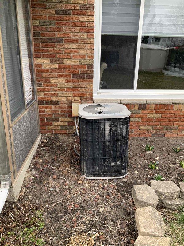 # HVAC Estimate - Full System

Conducted comprehensive full system replacement estimate for residential property with 16-year-old heating and cooling equipment. Performed thorough assessment of existing outdoor AC condenser unit and indoor mechanical systems, documenting current equipment condition, electrical infrastructure at main service panel, and existing ductwork and piping configuration in basement utility area. Customer requested quote for complete HVAC system replacement with installation timeline within one month.