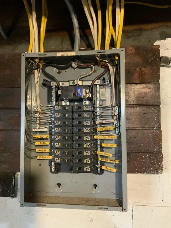 # Water Heater Replacement Estimate

Conducted on-site assessment for water heater replacement in residential basement utility area. Evaluated existing Rheem Performance Platinum water heater and surrounding plumbing infrastructure. During inspection, identified critical issues including absence of manufacturer tag on existing unit, inability to locate water drain connection, and missing main water shut-off valve. Documented electrical panel configuration and existing plumbing connections including copper supply lines with shut-off valves at base of unit. Photographed current installation showing top-mounted connections with flexible connectors and blue-painted piping. Provided comprehensive replacement estimate with service credit applied toward future installation work.