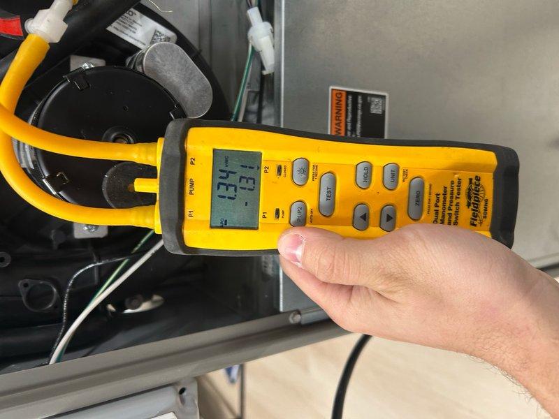 # HVAC Maintenance - AHM Service Report

Completed annual heating maintenance on 10-year-old furnace as part of scheduled membership service. Upon arrival, customer confirmed unit had been operating properly with no issues reported since previous service visit. Performed comprehensive tune-up inspection and testing of furnace system located in garage utility area.

Conducted electrical diagnostics using digital clamp meter to verify proper amperage draw and voltage supply to blower motor and system components. All electrical readings were within manufacturer specifications. Inspected air handler unit, ductwork connections, and PVC condensate drain lines for proper installation and function. Verified 16x25x4 media filter was in acceptable condition with adequate airflow. 

Examined internal wiring, control board connections, and safety devices during service panel access. Tested system operation through full heating cycle to confirm proper ignition sequence, burner operation, and blower