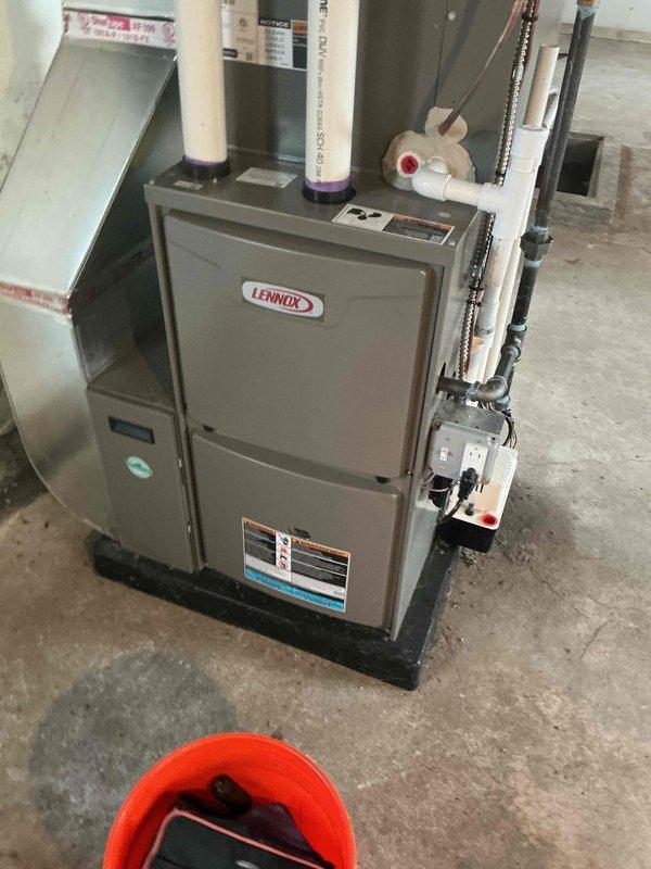 # HVAC Maintenance - AHM Service Report

Completed annual furnace maintenance on Lennox gas furnace unit (0 years old). Performed comprehensive tune-up including inspection of all major components, gas valve assembly, pressure switches, control boards, and electrical connections. Verified proper operation of venting system with PVC exhaust piping. All wiring harnesses, safety labels, and internal components inspected and found to be in clean, well-maintained condition. Unit tested and confirmed operating within manufacturer specifications. No issues identified during maintenance visit.