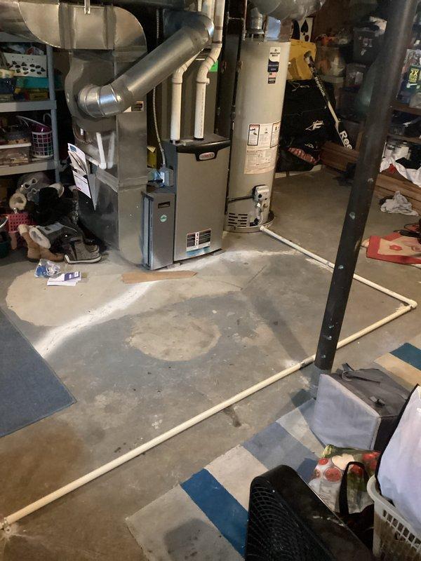 Installed a 50-gallon Bradford White tanked water heater in basement utility area, including all necessary hot and cold water connections via copper piping and proper venting. Obtained mechanical permit prior to installation and completed reconnection of all plumbing lines to restore full hot water service to the residence.