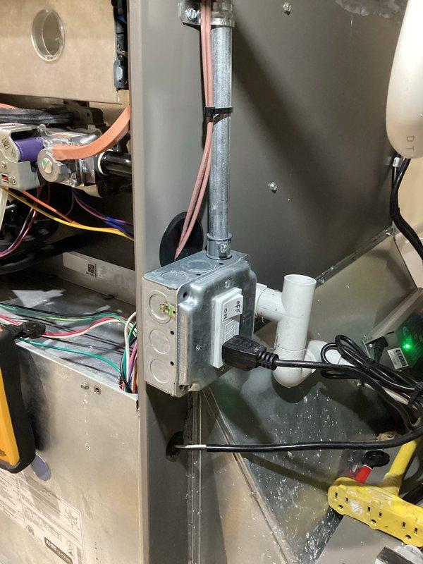 # HVAC Service Report - No Heat Call

## Service Summary
Responded to no heat call on 10-year-old gas furnace that had completely stopped operating. Diagnosed and resolved issue, restoring heat to residence.

## Work Performed

Upon arrival, performed visual inspection of furnace system and electrical components. Examined gas valve assembly, control board, and associated wiring connections. Verified proper voltage supply to unit and tested low-voltage control circuit functionality.

Inspected condensate drain system including PVC drain lines and drain pan for blockages or water accumulation that could trigger safety switches. Checked flexible metallic conduit and junction box connections for secure electrical pathways.

Evaluated blower motor assembly and associated wire harnesses for proper connections and operational status. Tested furnace ignition sequence and flame sensing components. Verified gas valve operation and proper gas flow to burner assembly.

Examined control board LED d