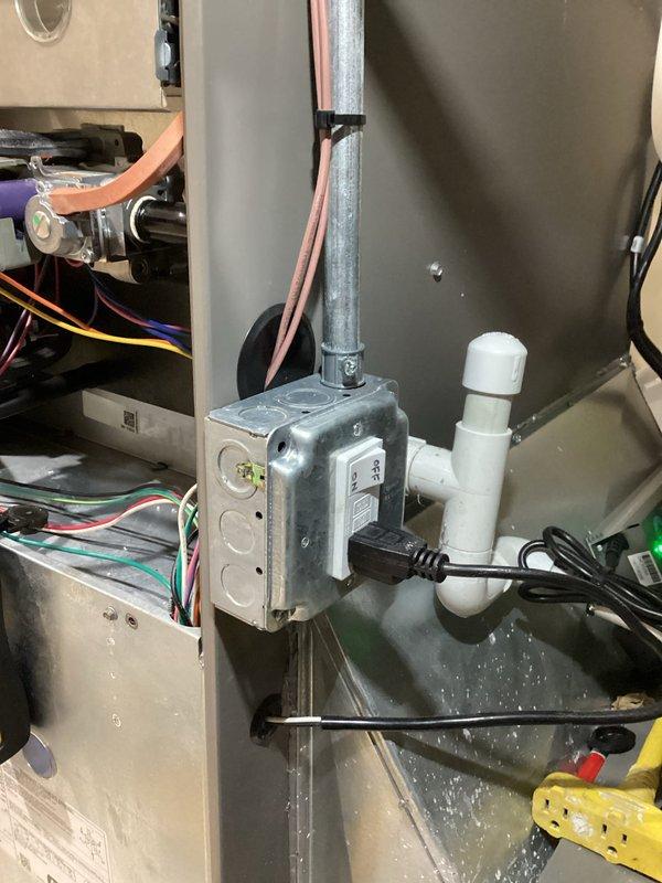 # HVAC Service Report - No Heat Call

## Service Summary
Responded to no heat call on 10-year-old gas furnace that had completely stopped operating. Diagnosed and resolved issue, restoring heat to residence.

## Work Performed

Upon arrival, performed visual inspection of furnace system and electrical components. Examined gas valve assembly, control board, and associated wiring connections. Verified proper voltage supply to unit and tested low-voltage control circuit functionality.

Inspected condensate drain system including PVC drain lines and drain pan for blockages or water accumulation that could trigger safety switches. Checked flexible metallic conduit and junction box connections for secure electrical pathways.

Evaluated blower motor assembly and associated wire harnesses for proper connections and operational status. Tested furnace ignition sequence and flame sensing components. Verified gas valve operation and proper gas flow to burner assembly.

Examined control board LED d