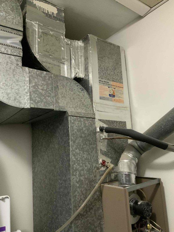 Provided estimate for complete furnace replacement in laundry room location. Current 32-year-old gas furnace is non-operational and requires full system replacement, including evaluation of existing ductwork, electrical panel capacity for new equipment installation, and proper venting requirements for updated high-efficiency unit.