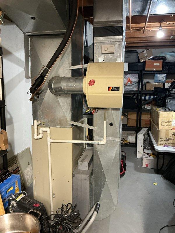 # HVAC Service - Furnace

Responded to no-heat call on 25-year-old furnace located in basement. Upon arrival, confirmed unit was completely non-operational with no power to control board. Inspected wiring compartment and traced electrical connections through terminal blocks and control module. Diagnosed failed control board preventing system startup. Replaced defective control board, verified all wire connections to proper terminals per wiring diagram, and restored power to unit. Tested furnace operation through complete heating cycle, confirmed ignition sequence, burner operation, and blower engagement functioning properly. System restored to normal heating operation.