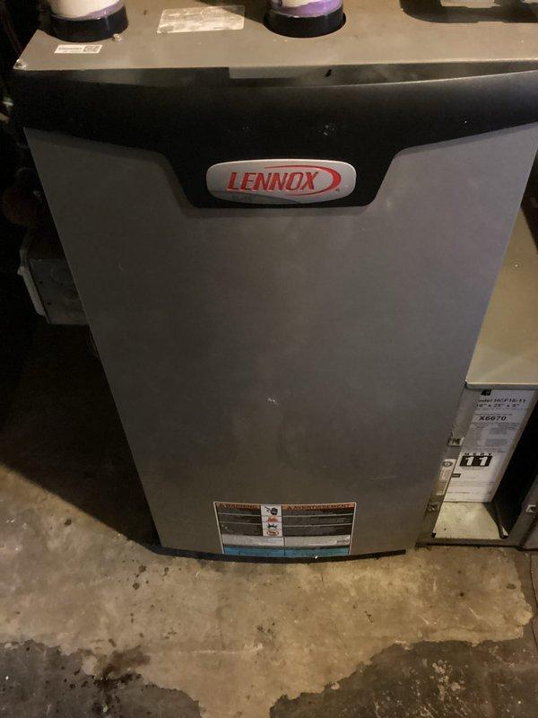 Completed annual preventive maintenance on 10-year-old Lennox furnace system as part of air care membership program. Performed comprehensive tune-up including inspection of gas valves, ignition assembly, blower motor, electrical connections, and all internal components. All systems tested and verified operational with no issues found; unit running efficiently and ready for continued service through 2026 contract period.