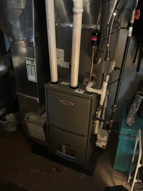 Completed annual furnace maintenance on a 10-year-old Lennox heating system as part of scheduled preventive maintenance membership. Performed comprehensive tune-up including inspection of heat exchanger, burner assembly, blower components, venting system, condensate drainage, electrical connections, and safety controls. All components found operating within manufacturer specifications with no deficiencies noted; system tested and confirmed functioning properly.