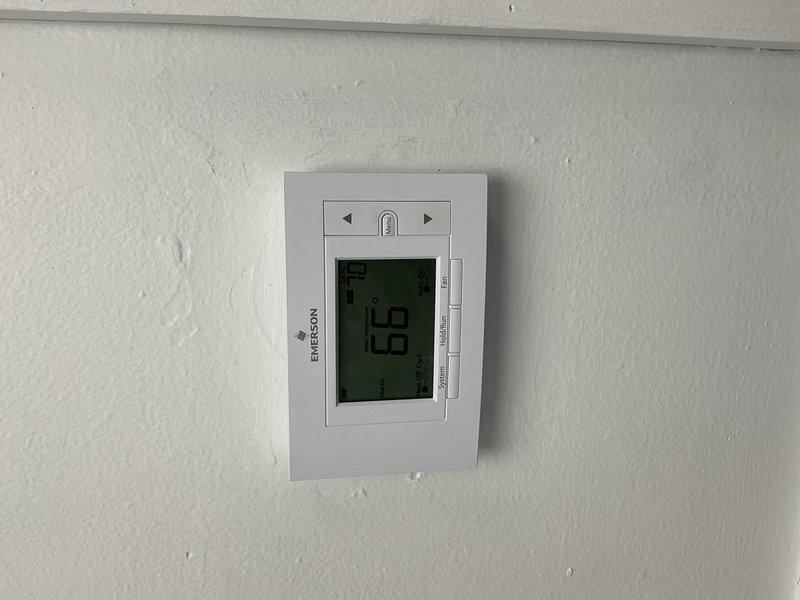 Completed biweekly mechanical inspection of building heating system. Verified thermostat operation with unit maintaining setpoint at 67-68°F, inspected all accessible piping for leaks and freeze damage with no issues found, and checked filters throughout the system. All mechanical equipment operating within normal parameters with no repairs required at this time.
