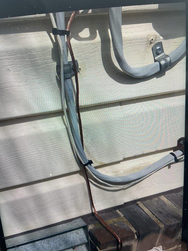 Completed full replacement of 2.5 ton air conditioning system with left-side configuration and reconnection to existing electrical service. Obtained and finalized mechanical and electrical permits for the installation. Installed grounding electrode conductor from IAC service disconnect to existing grounding electrode system to meet code requirements, with recall scheduled for future verification of grounding compliance.