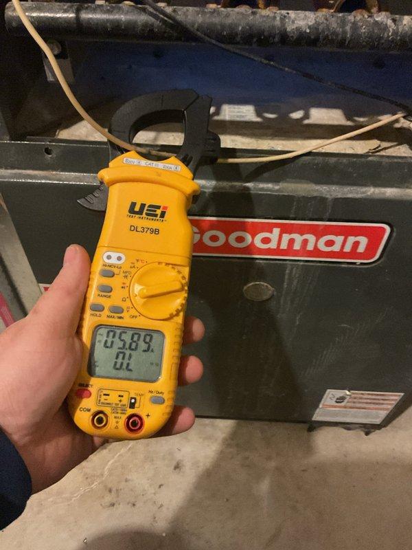 Completed annual furnace heating maintenance and tune-up on Goodman unit as part of preventative maintenance membership. Performed comprehensive system diagnostics using digital multimeter to verify electrical readings, tested blower motor operation, inspected all wiring connections and copper refrigerant lines, checked gas valve assembly and burner components, and verified proper airflow through heat exchanger. All components found operating within normal parameters with no issues identified; system running efficiently and ready for heating season.