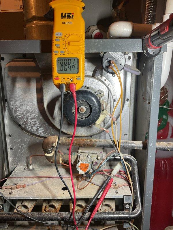 Completed annual furnace heating maintenance and tune-up on Goodman unit as part of preventative maintenance membership. Performed comprehensive system diagnostics using digital multimeter to verify electrical readings, tested blower motor operation, inspected all wiring connections and copper refrigerant lines, checked gas valve assembly and burner components, and verified proper airflow through heat exchanger. All components found operating within normal parameters with no issues identified; system running efficiently and ready for heating season.