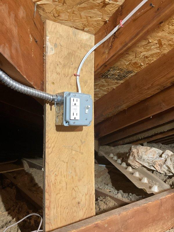 Completed full HVAC system installation including a 90,000 BTU gas furnace (model ML180UH090E48BK-01) and 2.5-ton air conditioning unit (model ML13KC1-030-230A04) configured for left-side positioning. Installed MERV 11 filter media (100F1625/U), Sensi Wi-Fi thermostat, 30x30x3 composite equipment pad, and 30-foot lineset with 3/4-inch refrigerant lines. Configured existing 8-inch B-vent with 4-inch concentric venting routed through roof jack with high wind cap and storm collar, reconnected all mechanical systems, and established power supply with weatherproof outlet installation in attic space.